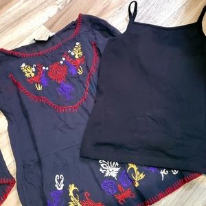 Girls 6 6X Jak & Peppar Embroidered Blouse